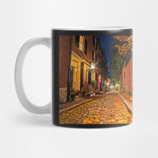 Acorn Street Autumn Boston Mass Street Mug